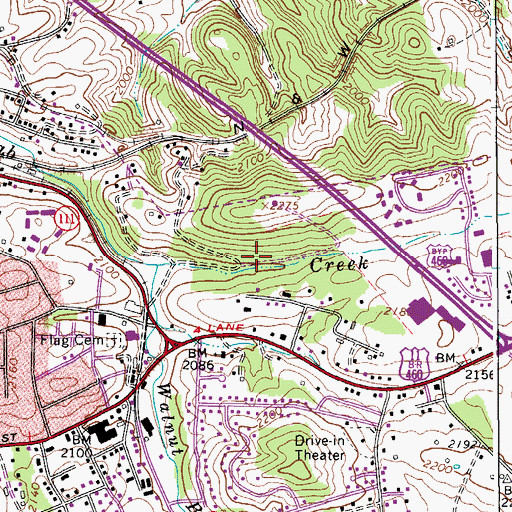 Topographic Map of Hans Meadow, VA