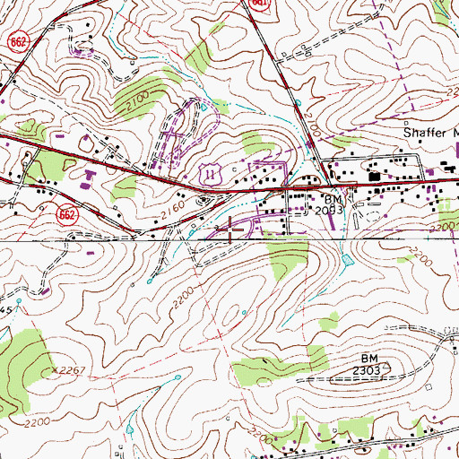 Topographic Map of Harmon Forest, VA