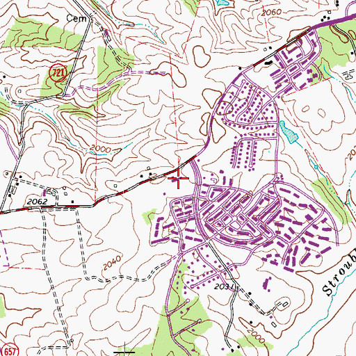 Topographic Map of Hethwood Square Shopping Center, VA