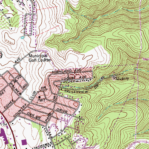 Topographic Map of Highland Park, VA