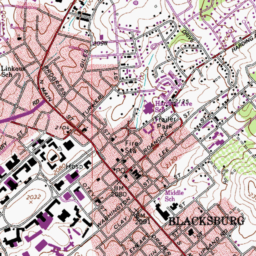 Topographic Map of Keister Addition, VA