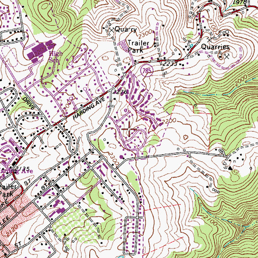 Topographic Map of Kessler Park, VA