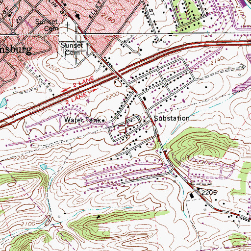 Topographic Map of Kingston Court, VA
