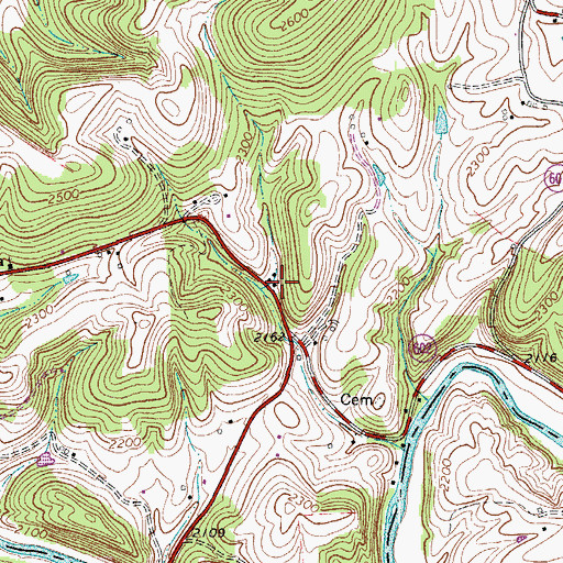 Topographic Map of Laurel Fork School (historical), VA