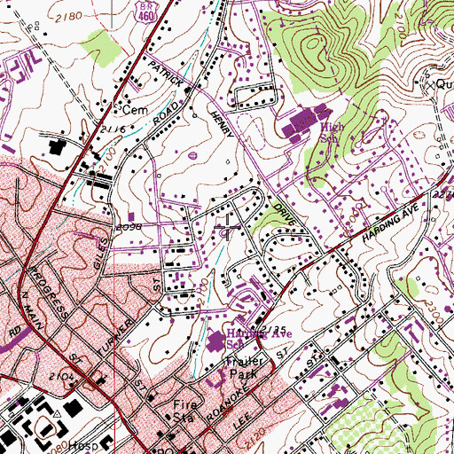 Topographic Map of Linkous, VA