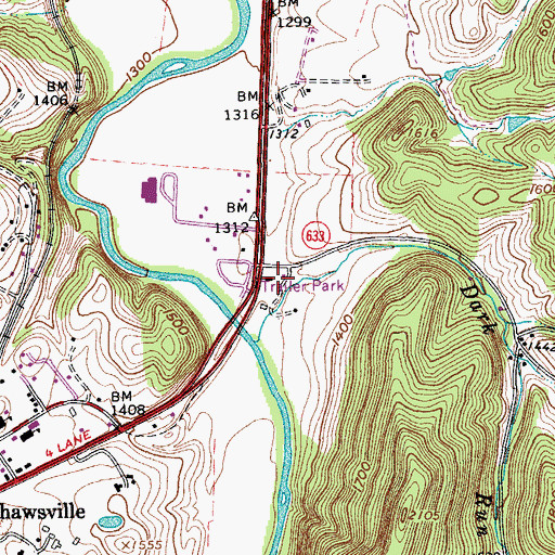 Topographic Map of Madison Farm Historic District, VA
