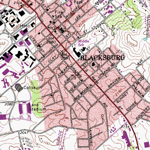Topographic Map of Miller Addition, VA