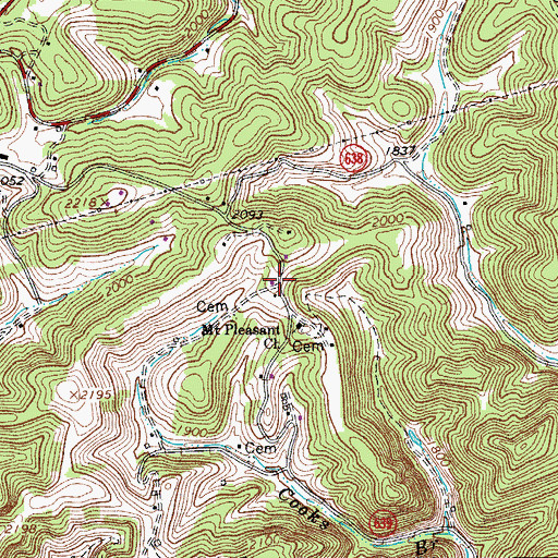 Topographic Map of Mount Pleasant School (historical), VA