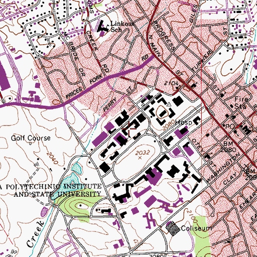 Topographic Map of Norris Hall, VA
