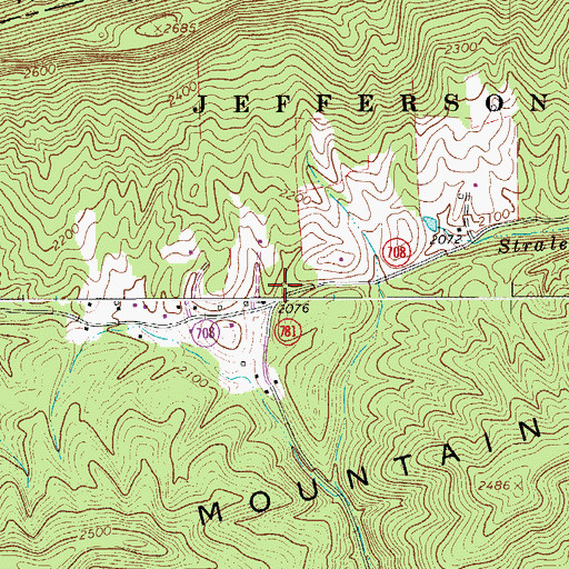 Topographic Map of Norris Run School (historical), VA