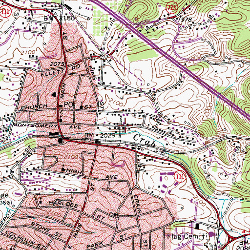 Topographic Map of Pentecostal Holiness Church, VA