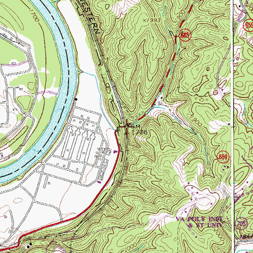 Topographic Map of Pepper Station (historical), VA