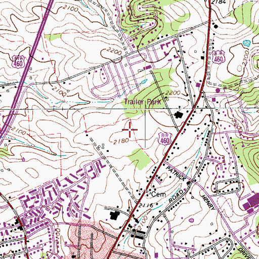 Topographic Map of Pheasant Run, VA