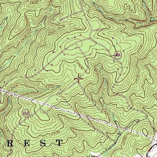 Topographic Map of Preston Forest, VA
