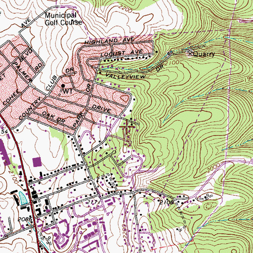 Topographic Map of Rainbow Ridge, VA