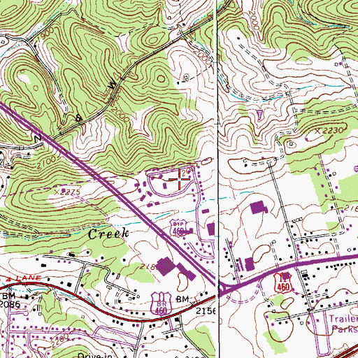 Topographic Map of Raintree Village, VA