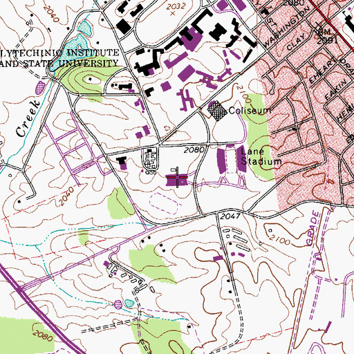 Topographic Map of Rector Field House, VA