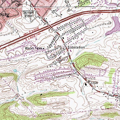 Topographic Map of Rosehill Addition, VA