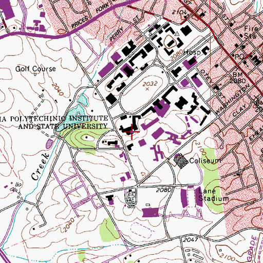 Topographic Map of Seitz Hall, VA