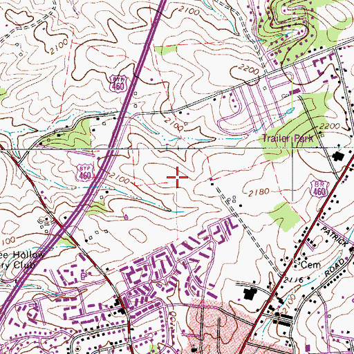Topographic Map of Shenandoah, VA
