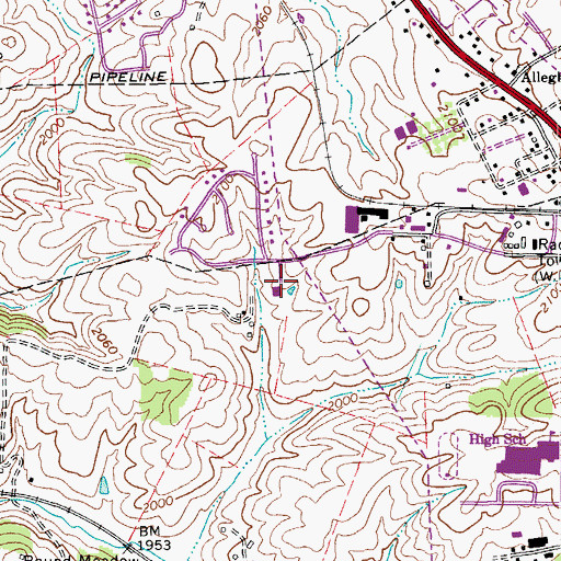 Topographic Map of Sleepy Hollow, VA