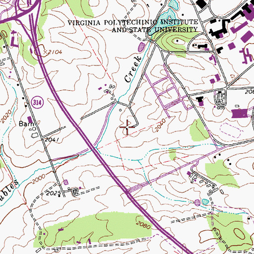 Topographic Map of Smithfield Plantation, VA