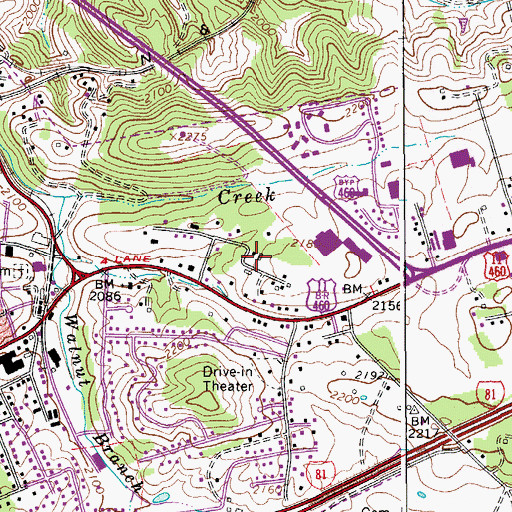 Topographic Map of Spradlin Addition, VA
