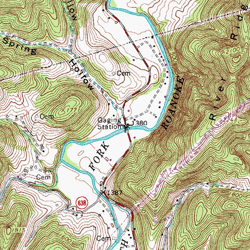 Topographic Map of Sweet Spring Run, VA