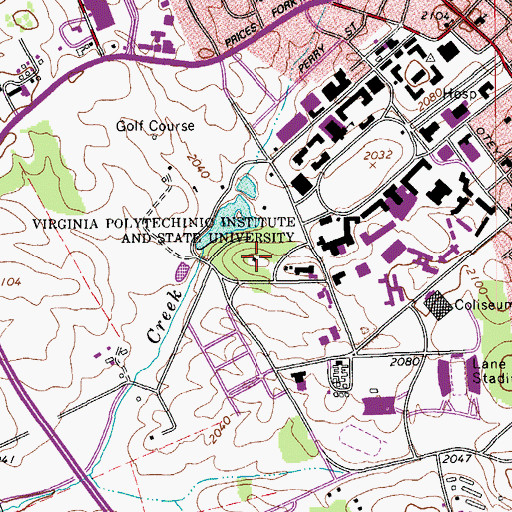 Topographic Map of The Grove, VA