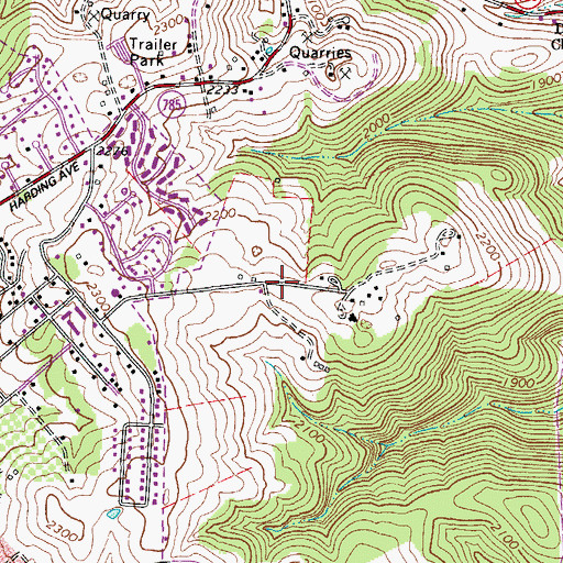 Topographic Map of The Orchard, VA