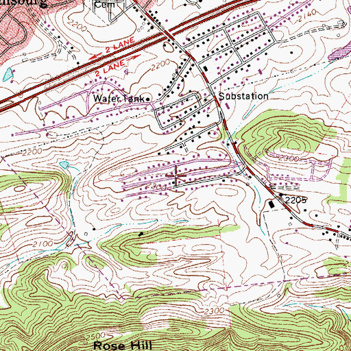 Topographic Map of Walnut Grove, VA