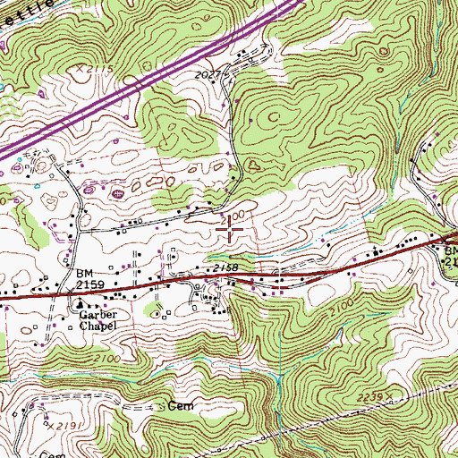 Topographic Map of White Pine, VA