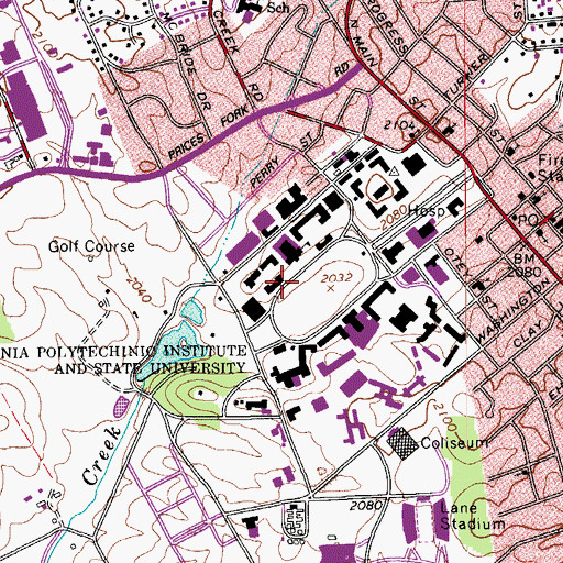 Topographic Map of Williams Hall, VA