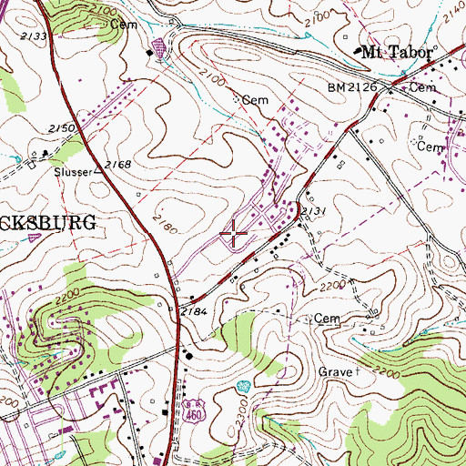 Topographic Map of Woodbine, VA