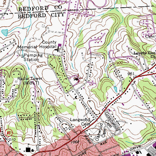 Topographic Map of Holy Name of Mary Catholic Church, VA