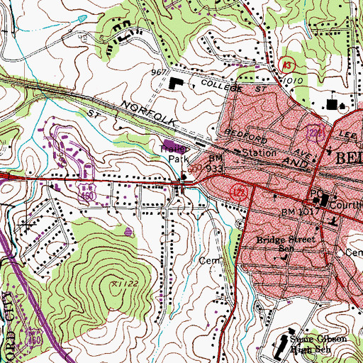 Topographic Map of Pentecostal Holiness Church, VA
