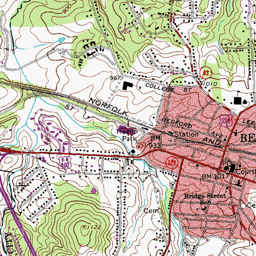 Topographic Map of Westgate Shopping Center, VA