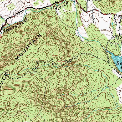 Topographic Map of Bedford County Park (historical), VA
