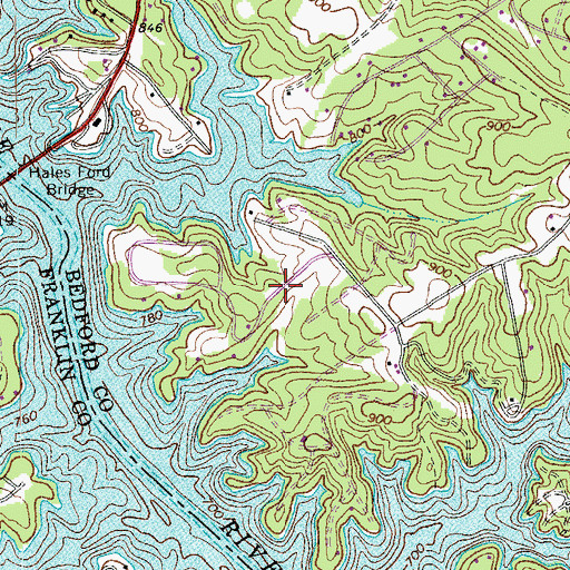 Topographic Map of Beechwood Shores, VA