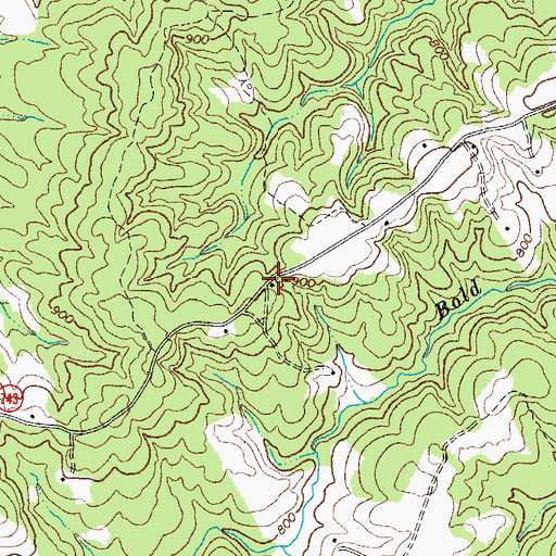Topographic Map of Bold Branch Church (historical), VA