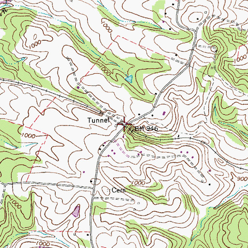 Topographic Map of Clevilas (historical), VA