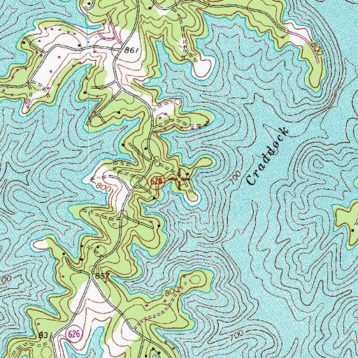 Topographic Map of Lake Haven, VA