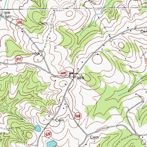 Topographic Map of Otter View (historical), VA