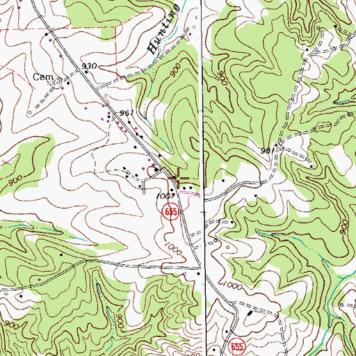 Topographic Map of Promised Land School (historical), VA