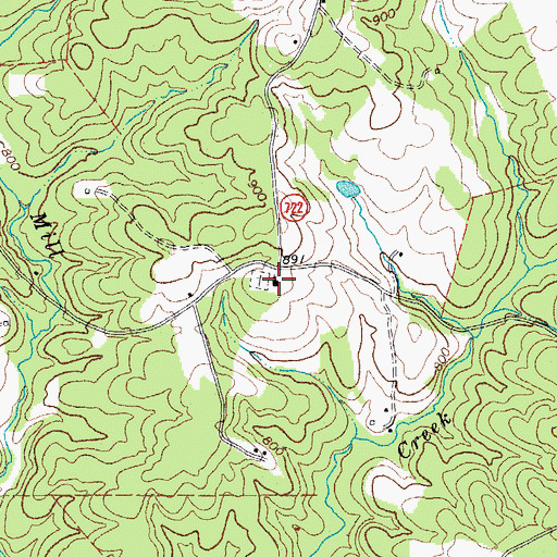 Topographic Map of Quaker Church, VA