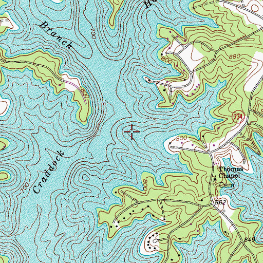 Topographic Map of Valley Mills (historical), VA
