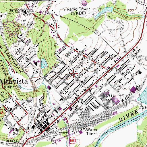 Topographic Map of Church of God of Prophecy, VA