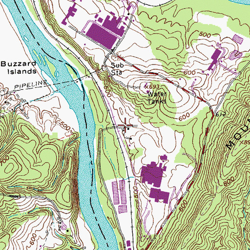 Topographic Map of Deacon (historical), VA