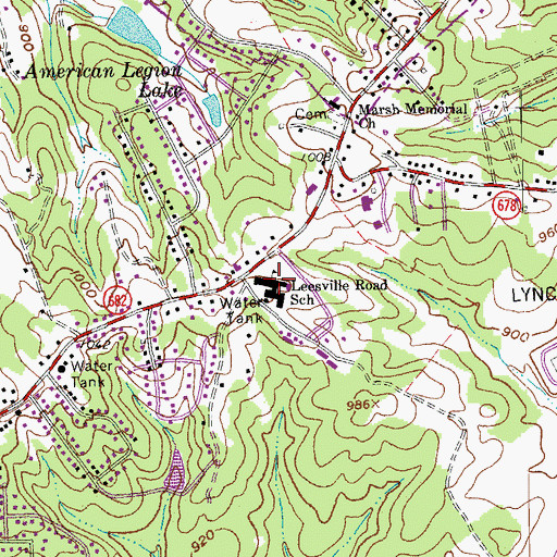Topographic Map of Leesville Road Elementary School, VA