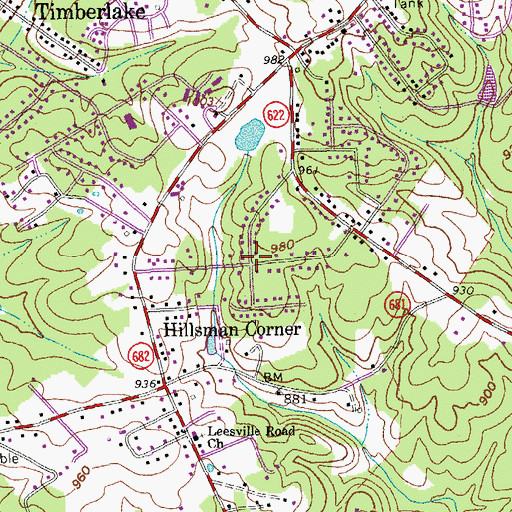 Topographic Map of Lo Roy Acres, VA